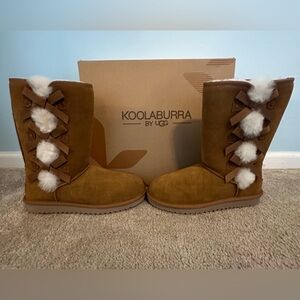Koolaburra Brown Winter Boots with White Accents